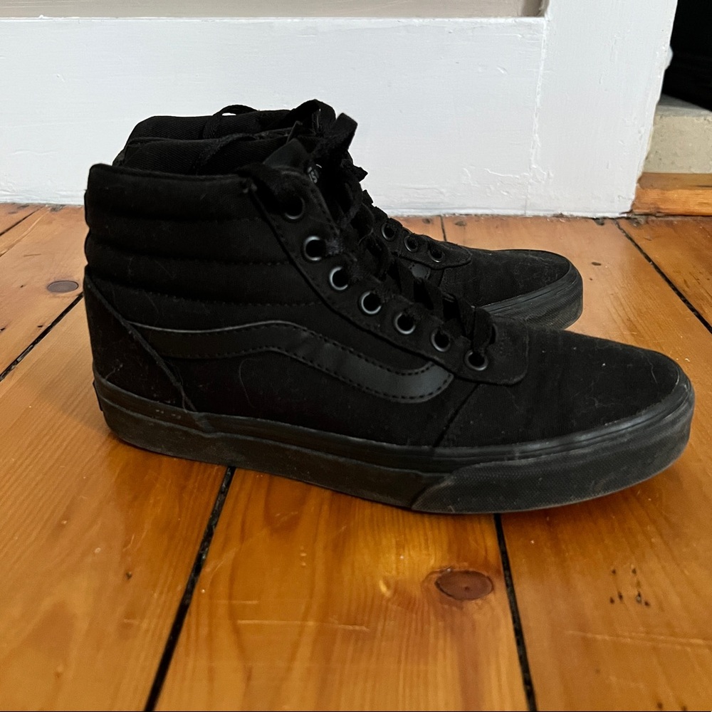 Vans Sk8-Hi Shoes | Black/Black | Womens 7
